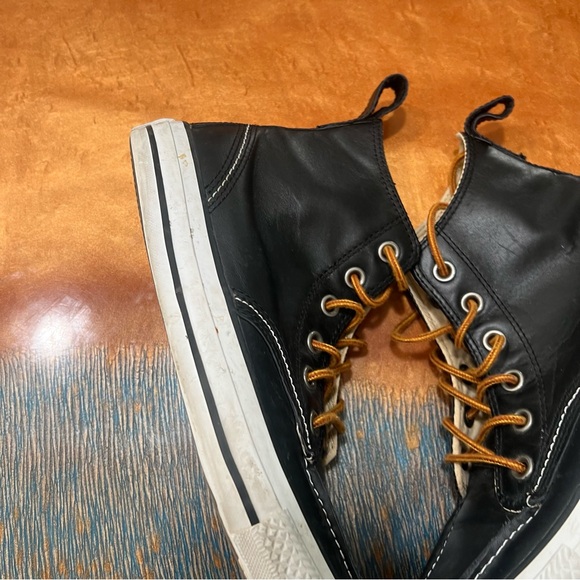 Converse Classic Hi Boots Moc Toe Black Leather High tops size 7 leather - Picture 7 of 14